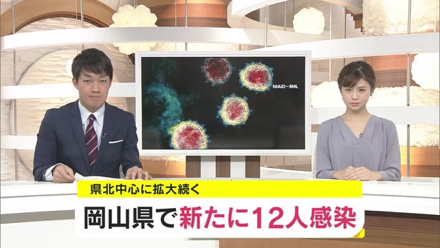 クラスター関係多数…岡山県で１２人が新型コロナウイルス感染【岡山】