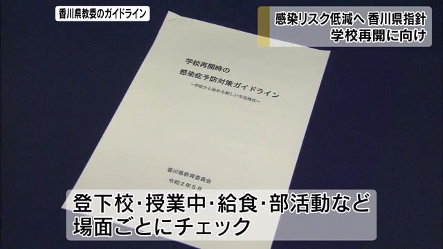 独自の学校再開ガイドライン　新型コロナ対策で県教委が公表【香川】