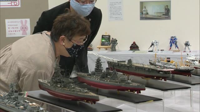 精巧な作りに驚き　プラモデル教室の生徒の作品を展示【岡山・奈義町】