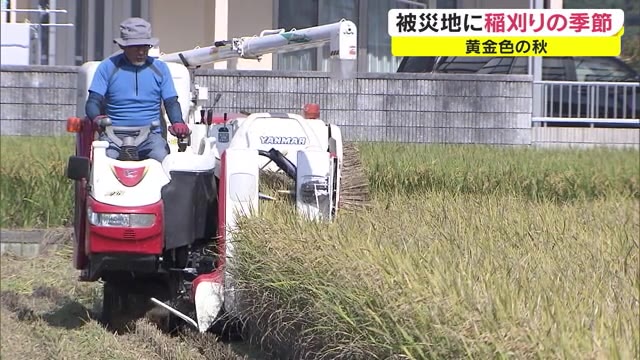 親子でコメ作り…西日本豪雨の被災から３度目の稲刈り【岡山・倉敷市】