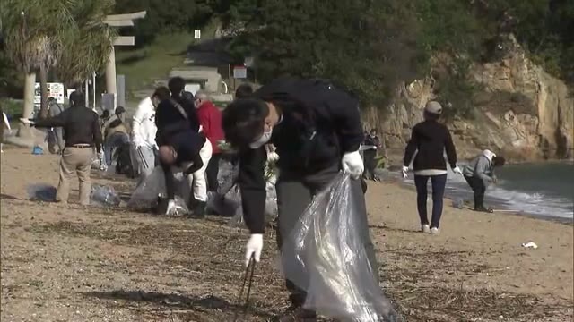 マイクロプラスチックも回収…岡山ロータリークラブが清掃活動【岡山・瀬戸内市】