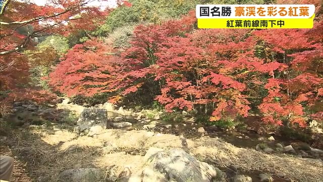 錦絵巻のような景色広がる…国の名勝、豪渓で紅葉見頃【岡山・総社市】