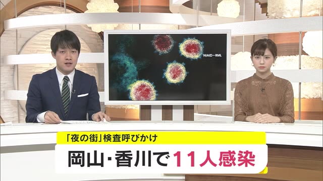 岡山・香川で新たに１１人が新型コロナ感染…岡山市はホストクラブ対象に検査【岡山・香川】
