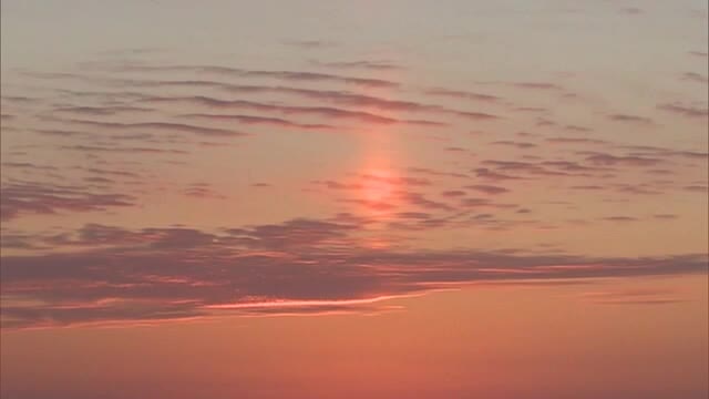 今シーズン一番の冷え込み　珍しい自然現象”太陽柱”現る【岡山・津山市】
