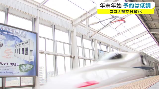 年末年始の新幹線や高速バス予約状況は低調…利用の分散化を呼びかけ【岡山】