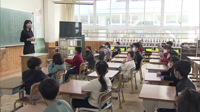 校舎に元気な声戻る　テレビ画面で３学期始業式【岡山・岡山市】