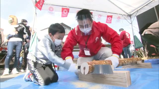 丸太切りやクロスはり…子供たちが職人の技術を体験「匠　職人まつり」開催【岡山・倉敷市】