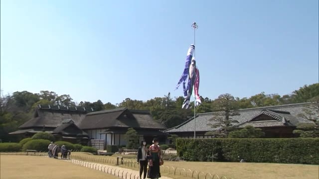 コロナ収束と来園者の幸せを願い…後楽園にこいのぼり寄贈【岡山・岡山市】