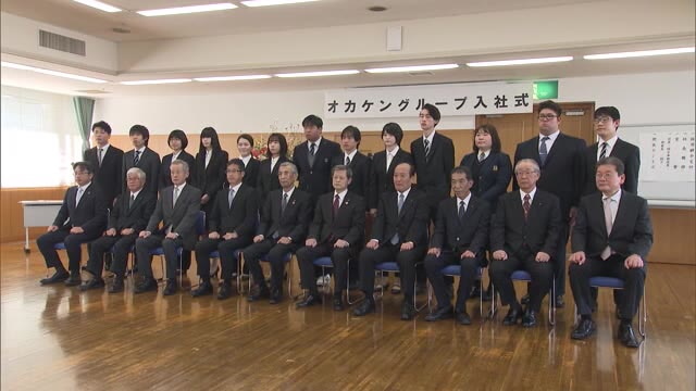 コロナ禍で迎える新社会人生活…岡山市の運送会社が一足早い入社式【岡山・岡山市】