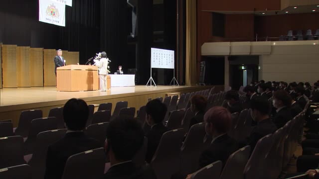 新入生２２２人は今後様々な資格取得に取り組む　大原学園入学式【岡山・岡山市】
