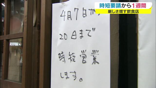 新型コロナ感染拡大抑制のための時短要請から１週間　客激減で休業する店も【香川】