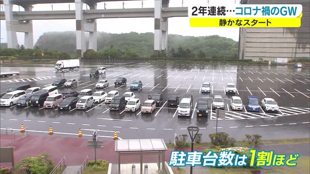 コロナ禍のＧＷ　高速道の与島パーキングエリアも閑散　駐車場は１割…【香川・坂出市】
