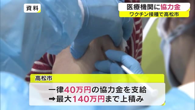 一律４０万円の協力金を支給 高松市ワクチン接種事業費を盛り込んだ補正予算案提案【香川・高松市】