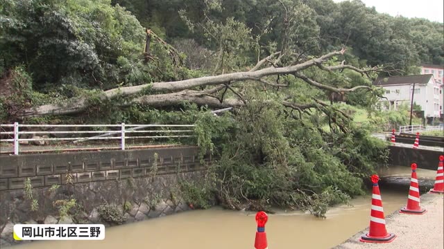 岡山で大雨の峠を越えるも引き続き土砂災害に警戒　交通機関にも乱れ【岡山・岡山市】