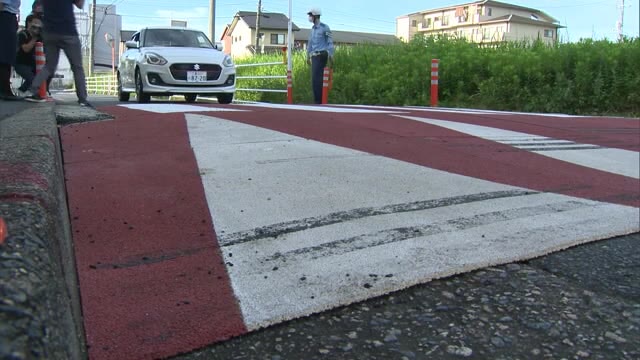 県内初“スムーズ横断歩道”　最大１０センチの高低差　車の減速を促し歩行者の安全を守る【岡山・津山市】