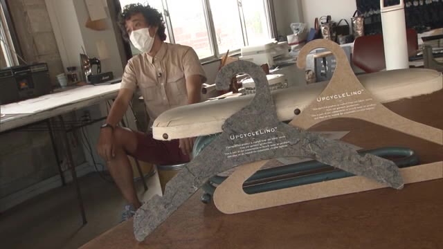 裁断くずで作る「環境に優しいハンガー」　大量生産・大量消費からの脱却【岡山・玉野市】