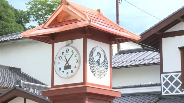 城下町に時を知らせる“電波時計塔”を地元ロータリークラブが寄贈　イメージは“津山城”【岡山・津山市】