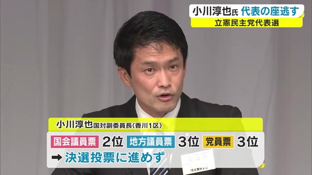 立憲民主党代表選挙　得票３位の小川淳也氏は要職起用へ　新代表には泉政調会長　【香川】