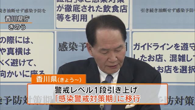 オミクロン株初確認で　香川の警戒レベル引き上げ「感染警戒対策期」【香川】