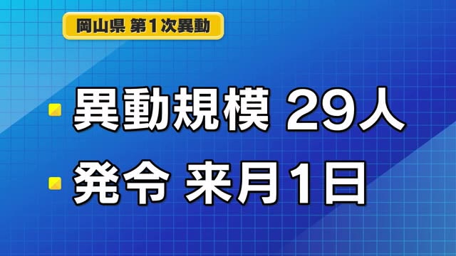 岡山県１次異動　新型コロナウイルスへの対応などに重点　４月１日発令【岡山】