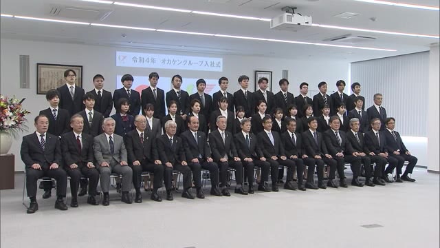 県内で“一番早い”入社式　社会人生活がスタート　いち早く現場の仕事に…【岡山・岡山市】