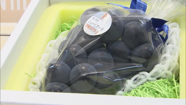 コロナ禍のおうち生活で食べたい…濃い紫色で甘みの強い「岡山産ニューピオーネ」初入荷【岡山・岡山市】
