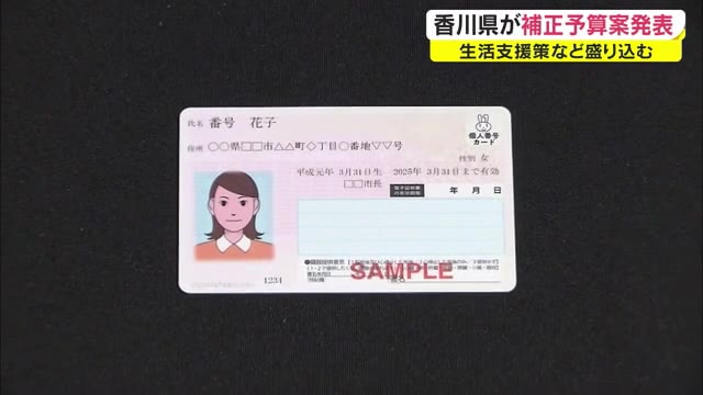 マイナカード取得で５０００円分ポイント付与など…コロナ禍×物価高へ独自対策　県補正予算案発表【香川】