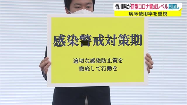 警戒レベル１段階“引き下げ”　判断基準も見直し　２０日から　新型コロナ対策【香川】