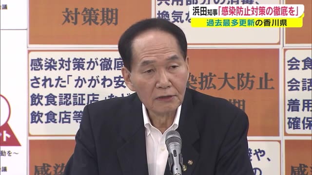 “１０００人”に迫る新規感染者　過去最多更新で浜田知事が感染対策徹底を【香川】