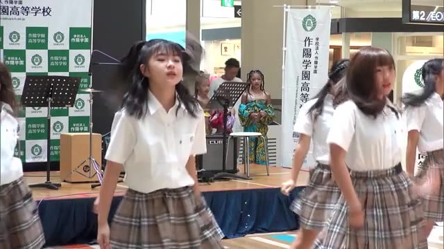 制服姿でダンスパフォーマンス　作陽高校がショッピングモールで倉敷移転をPR【岡山・倉敷市】