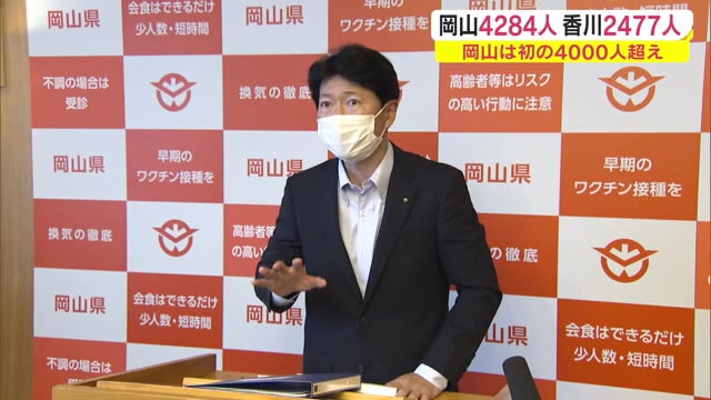 「子供で重症化する例も結構な数」初めて新規感染者４０００人超え　知事が注意呼びかけ【岡山】　