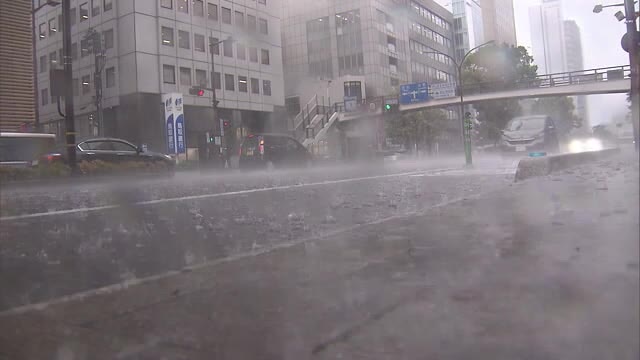 【大雨のおそれ】雨がたたきつけるように…岡山市中心部　新見市千屋で４７ミリ観測【岡山】