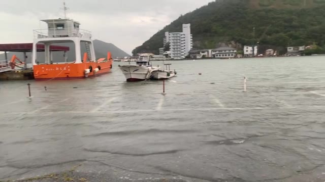 【台風１４号】夜のはじめ頃にかけて岡山に最接近　フェリー乗り場が冠水【岡山】