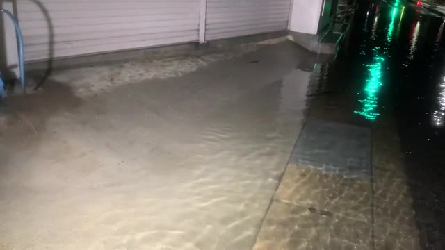 【台風１４号】備前市日生町で道路が冠水　警戒続く【岡山】