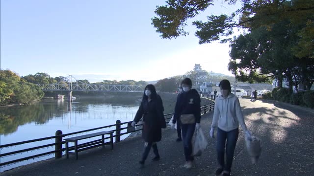生まれ変わった岡山城周辺をより美しく…ロータリークラブが清掃活動【岡山・岡山市】