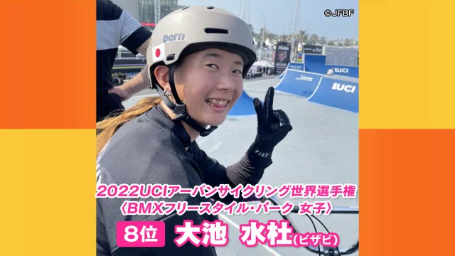 大池水杜が８位に　自転車ＢＭＸフリースタイル・パーク世界選手権【岡山】