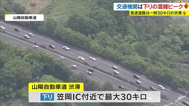 特急乗車率２００％も…ＧＷ後半スタート各交通機関で混雑【岡山】
