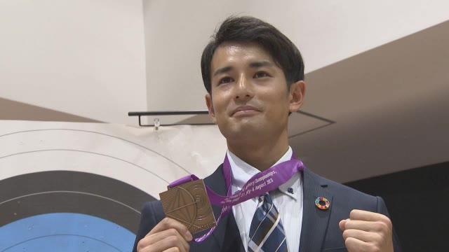 パリ五輪の「目標」も明らかに　アーチェリー日本代表・中西絢哉選手が地元岡山で記者会見【岡山】