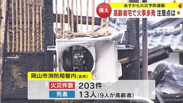 今一度、火事への備えを！　岡山県内で多発する建物火災…消防局に“備えのポイント”を聞く【岡山】