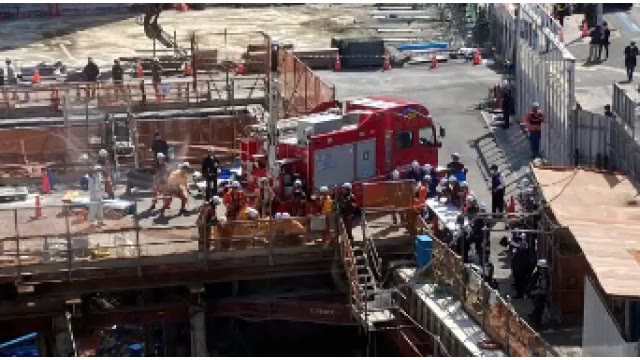 【速報】岡山駅前のマンション工事現場で資材崩れる　６人下敷き　うち１人死亡【岡山】