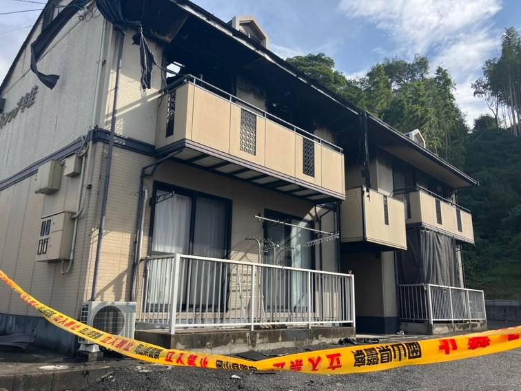 遺体は一人暮らしの女性か…倉敷市でアパート火災　焼け跡から性別不明の遺体見つかる【岡山】