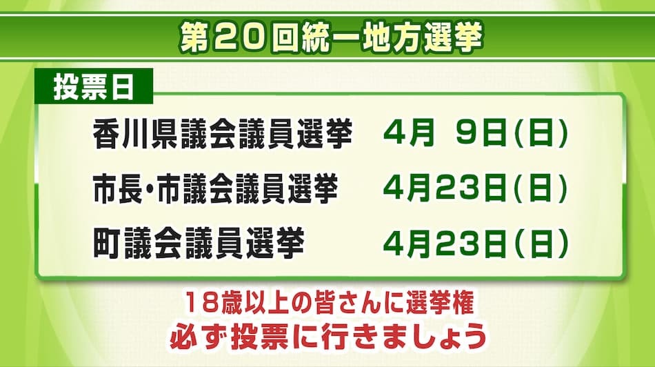 第20回統一地方選挙　2023年4月6日放送