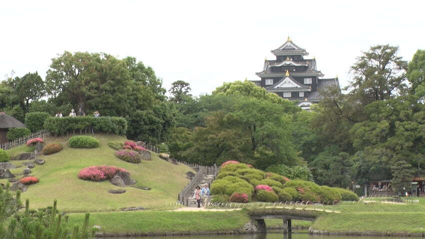 リリーさん熱望！岡山後楽園を散策し、なぜか今川アナの似顔絵を！ …岡山後楽園／さざなみ茶屋（金バク！2023年 6月 9日OA）
