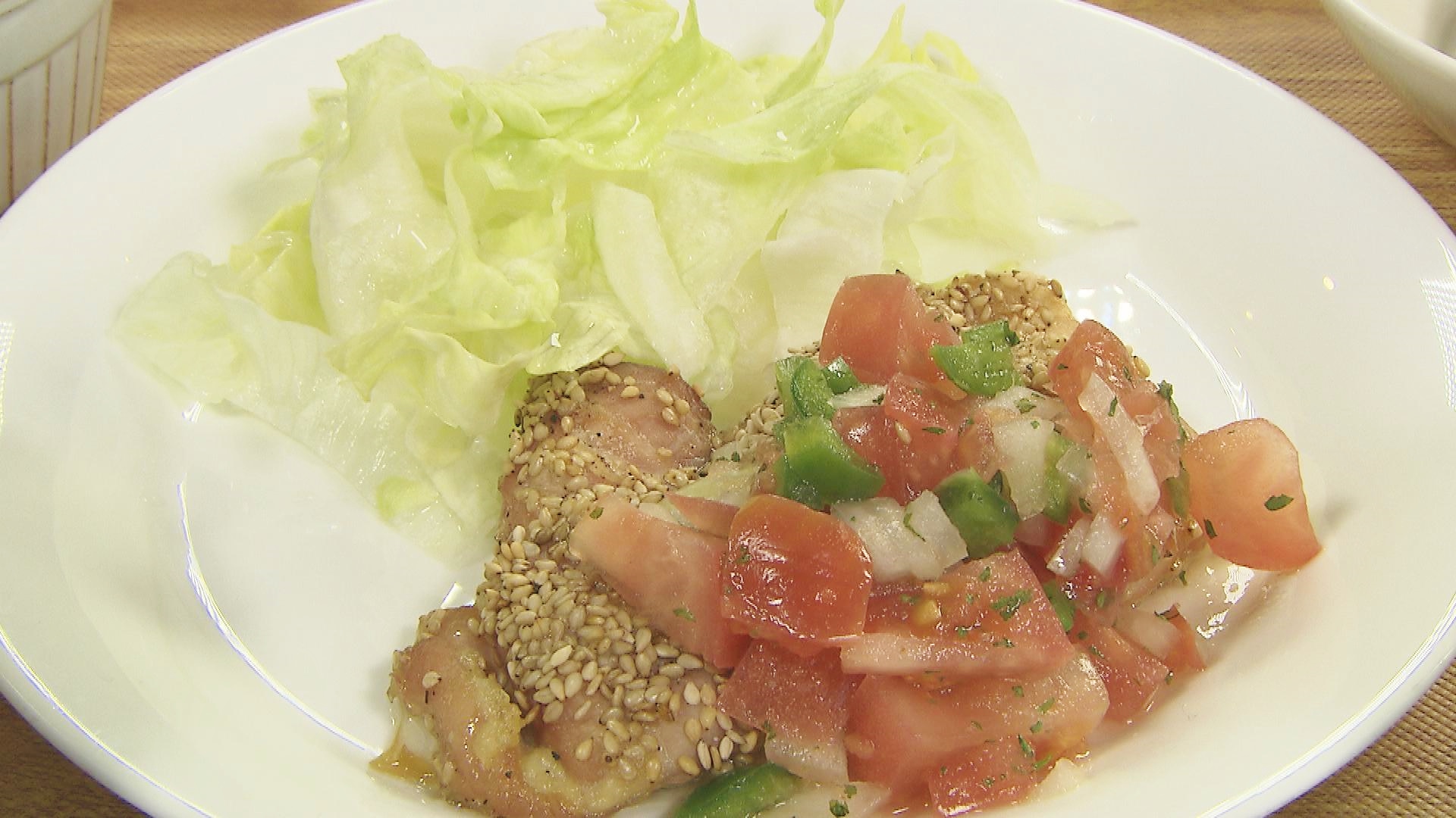 【レシピ】鶏肉のごまサルサソース